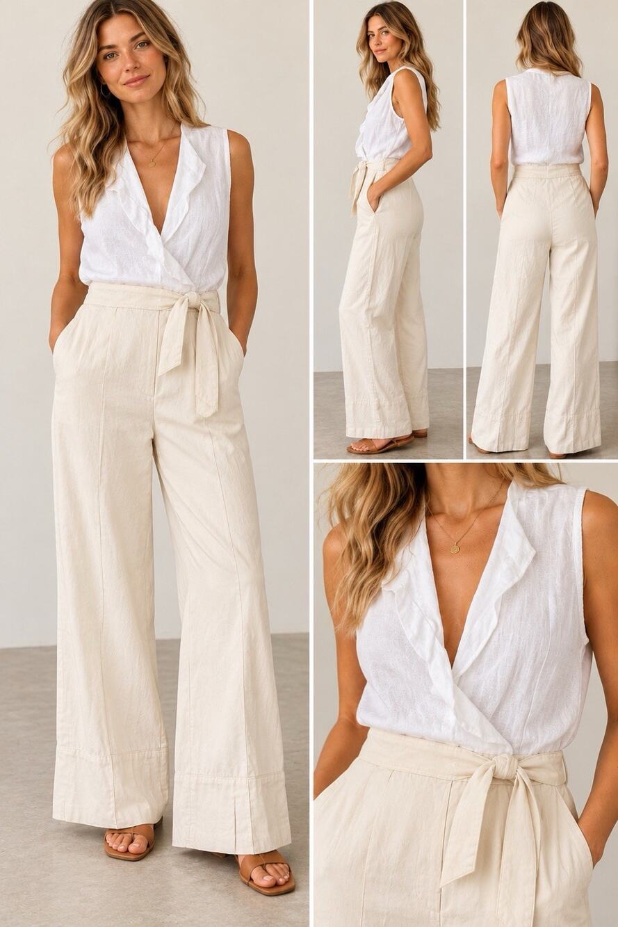 Sandro Paris Women’s Sleeveless Jumpsuit Size S White M7
